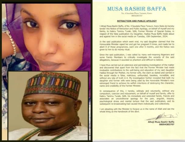 Rape allegations: Lady admits lying,withdraws petition, apologises to Ex-minister Turaki