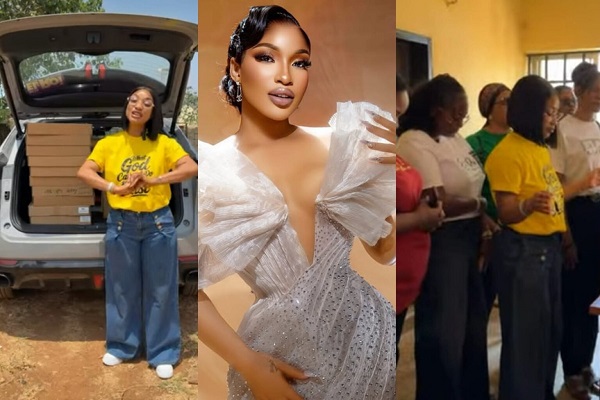 Tonto Dikeh donates laptops to support digital literacy in schools Tonto Dikeh donates laptops to support digital literacy in schools