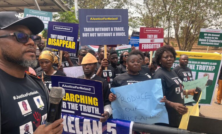 Wives of five engineers kidnapped in Ebonyi protest in Abuja Wives of five engineers kidnapped in Ebonyi protest in Abuja