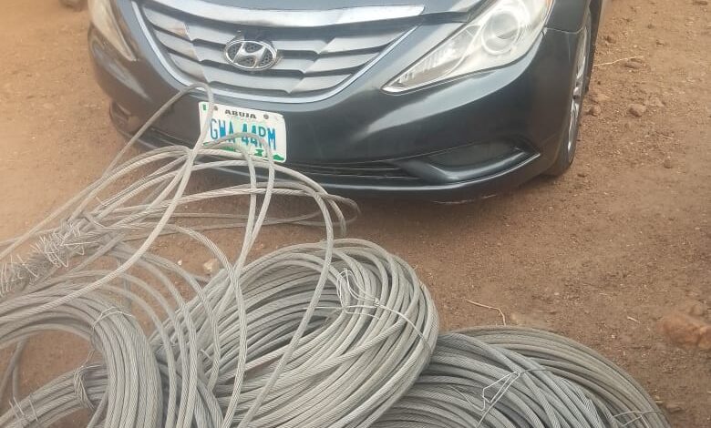 Police arrest two over electric cable vandalism in Nasarawa