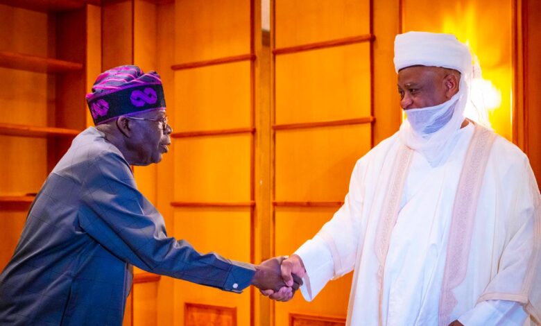 Tinubu meets Sultan of Sokoto after recent similar meetings with Gowon, Danjuma Tinubu meets Sultan of Sokoto after recent similar meetings with Gowon, Danjuma