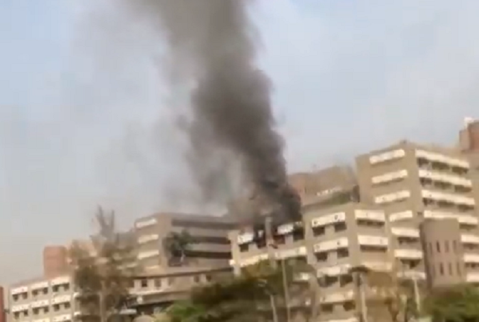 Firefighters battle to contain blaze at Head of Service office
