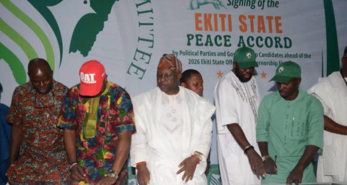 Ekiti 2026: INEC boss, Amupitan, IGP Disu, others present as 13 political parties sign peace accord Ekiti 2026: INEC boss, Amupitan, IGP Disu, others present as 13 political parties sign peace accord