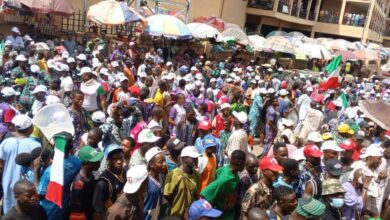 Ekiti Guber: APC is gone – Isaac Fayose reacts as mammoth crowd receive PDP candidate