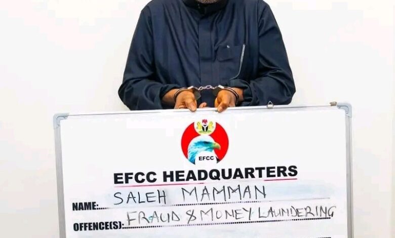 EFCC releases photos of Ex-power minister Saleh Mamman after arrest