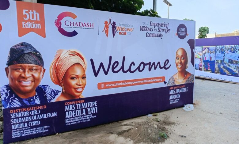 CHADASH sets to empower over 3,000 widows in Abeokuta