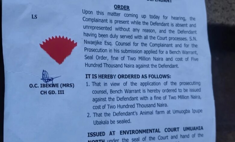 Abia govt seals piggery farm, residential building for alleged environmental pollution Abia govt seals piggery farm, residential building for alleged environmental pollution