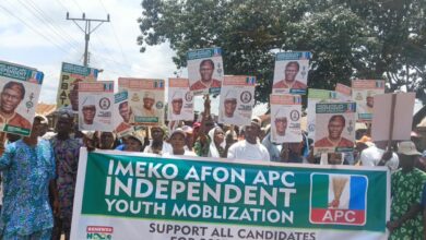 Unity Rally: Imeko-Afon APC Youth Group Mobilises Support for Yayi, Other Candidates